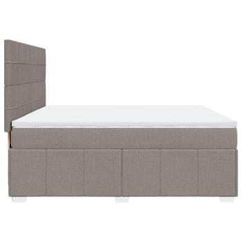 Boxspringbett mit Matratze Taupe 180x200 cm Stoff