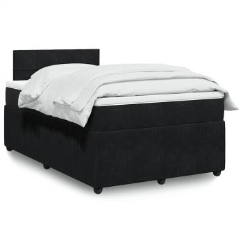 ARDEBO.de - Boxspringbett mit Matratze Schwarz 120x190 cm Samt