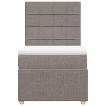 Boxspringbett mit Matratze Taupe 90x190 cm Stoff
