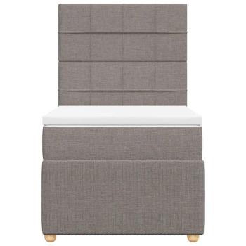 Boxspringbett mit Matratze Taupe 90x200 cm Stoff