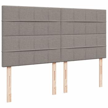 Boxspringbett mit Matratze Taupe 180x200 cm Stoff