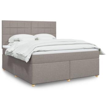 ARDEBO.de - Boxspringbett mit Matratze Taupe 180x200 cm Stoff