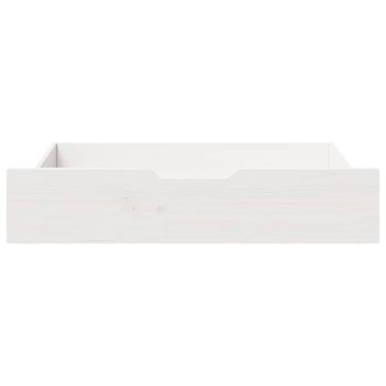 ARDEBO.de - Bettschubladen 2 Stk. Weiß 80x55x16 cm Massivholz Kiefer