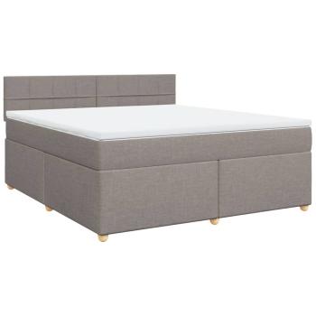 Boxspringbett mit Matratze Taupe 180x200 cm Stoff