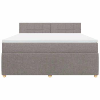 Boxspringbett mit Matratze Taupe 180x200 cm Stoff