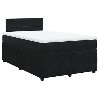 ARDEBO.de - Boxspringbett mit Matratze Schwarz 120x200 cm Samt