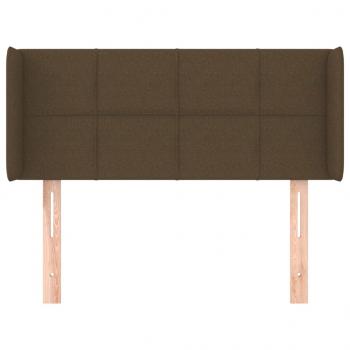 Kopfteil mit Ohren Dunkelbraun 83x16x78/88 cm Stoff