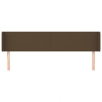 Kopfteil mit Ohren Dunkelbraun 163x16x78/88 cm Stoff