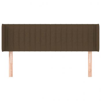 Kopfteil mit Ohren Dunkelbraun 147x16x78/88 cm Stoff