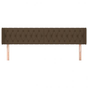 Kopfteil mit Ohren Dunkelbraun 183x16x78/88 cm Stoff