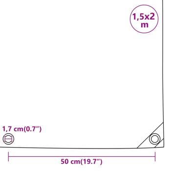 Abdeckplane Grün 1,5x2 m 650 g/m²