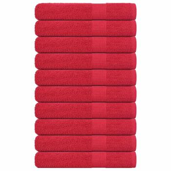 ARDEBO.de - Handtücher 10 Stk. Rot 100x200 cm 360 g/m² 100% Baumwolle