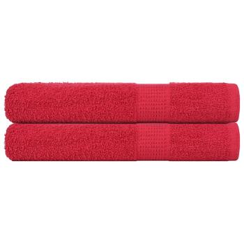 ARDEBO.de - Saunatücher 2 Stk. Rot 80x200 cm 360 g/m² 100% Baumwolle