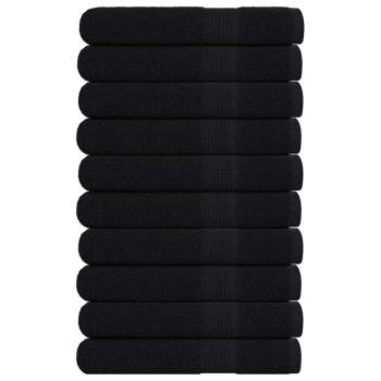 ARDEBO.de - Saunatücher 10 Stk. Schwarz 80x200 cm 360 g/m² 100% Baumwolle