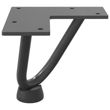 ARDEBO.de - Haarnadelbeine 4 Stk. Anthrazit 10 cm Massivstahl