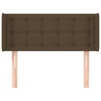Kopfteil mit Ohren Dunkelbraun 103x16x78/88 cm Stoff