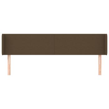 Kopfteil mit Ohren Dunkelbraun 183x16x78/88 cm Stoff