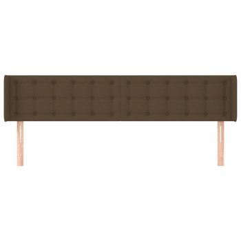 Kopfteil mit Ohren Dunkelbraun 163x16x78/88 cm Stoff