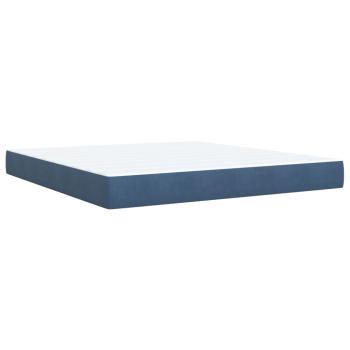ARDEBO.de - Boxspringbett mit Matratze Blau 180x200 cm Samt