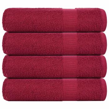 ARDEBO.de - Handtücher 4 Stk. Bordeauxrot 50x100 cm 360 g/m² 100% Baumwolle