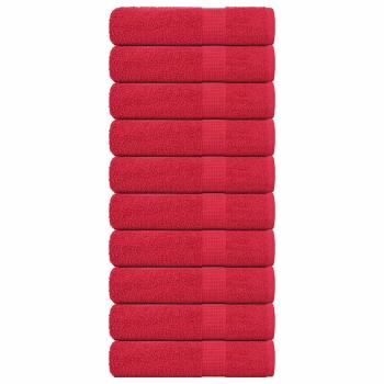 ARDEBO.de - Badetücher 10 Stk. Rot 100x150 cm 360 g/m² 100% Baumwolle