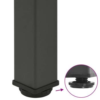 ARDEBO.de - Couchtischbeine 4 Stk. Anthrazit 72-74 cm Stahl