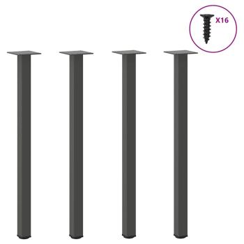 ARDEBO.de - Couchtischbeine 4 Stk. Anthrazit 72-74 cm Stahl
