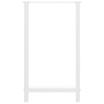 Couchtischbeine Weiß 2 Stk. 60x(100-101) cm Stahl