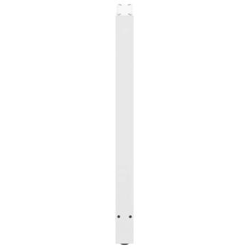 Couchtischbeine Weiß 2 Stk. 60x(100-101) cm Stahl