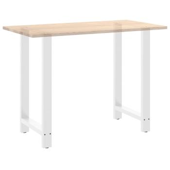 Couchtischbeine Weiß 2 Stk. 60x(100-101) cm Stahl