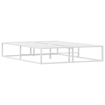 Bettgestell ohne Matratze Weiß 140x200 cm Metall