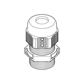 OBO Bettermann Kabelverschraubung, metrisches Gewinde, lichtgrau V-TEC VM63 LGR (2022876)