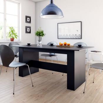 ARDEBO.de - Esstisch Schwarz 180x90x76 cm Holzwerkstoff