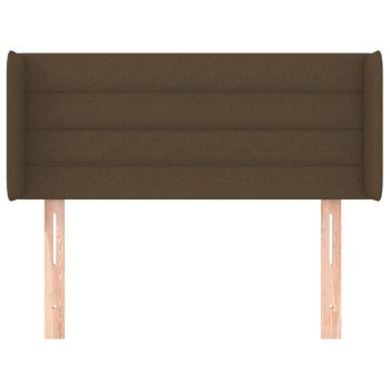Kopfteil mit Ohren Dunkelbraun 83x16x78/88 cm Stoff