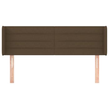 Kopfteil mit Ohren Dunkelbraun 147x16x78/88 cm Stoff