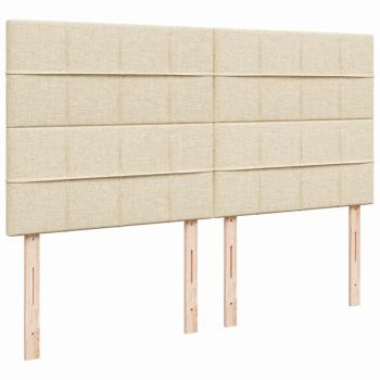 ARDEBO.de - Boxspringbett mit Matratze Creme 180x200 cm Stoff