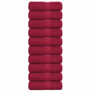 ARDEBO.de - Seiftücher 10 Stk. Bordeauxrot 30x30 cm 360 g/m² 100% Baumwolle