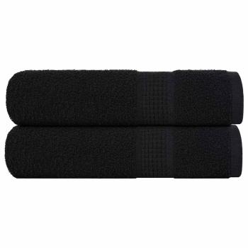 ARDEBO.de - Handtücher 2 Stk. Schwarz 50x100 cm 360 g/m² 100% Baumwolle