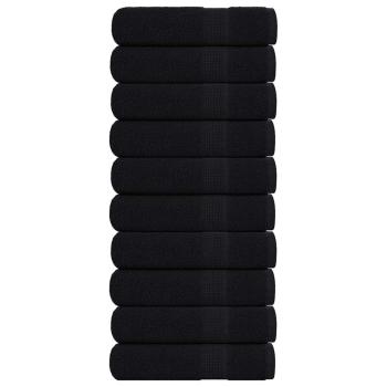 ARDEBO.de - Handtücher 10 Stk. Schwarz 50x100 cm 360 g/m² 100% Baumwolle