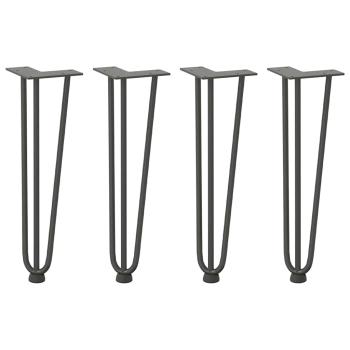Haarnadelbeine 4 Stk. Anthrazit 42 cm Massivstahl