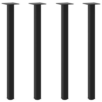 Couchtischbeine 4 Stk. Schwarz 72-74 cm Stahl
