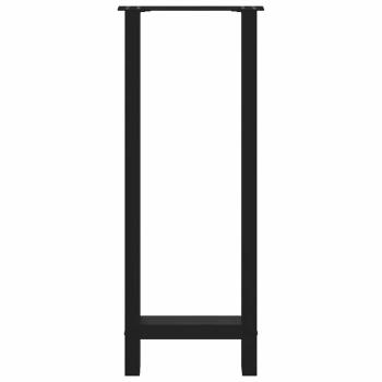 Couchtischbeine Schwarz 2 Stk. 50x(100-101) cm Stahl