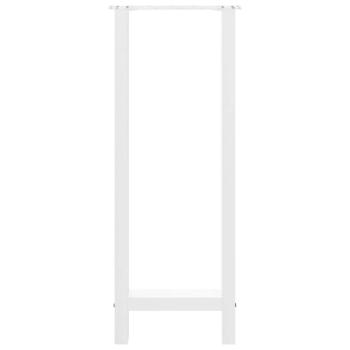 Couchtischbeine Weiß 2 Stk. 40x(100-101) cm Stahl