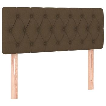 Boxspringbett mit Matratze Dunkelbraun 90x190 cm Stoff