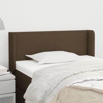 ARDEBO.de - Kopfteil mit Ohren Dunkelbraun 93x16x78/88 cm Stoff