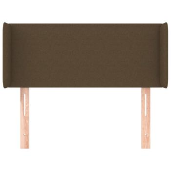 Kopfteil mit Ohren Dunkelbraun 93x16x78/88 cm Stoff