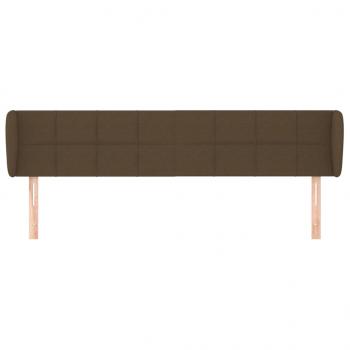 Kopfteil mit Ohren Dunkelbraun 183x23x78/88 cm Stoff