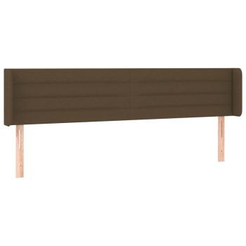 Kopfteil mit Ohren Dunkelbraun 163x16x78/88 cm Stoff