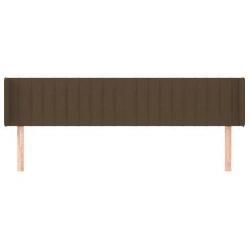 Kopfteil mit Ohren Dunkelbraun 183x16x78/88 cm Stoff