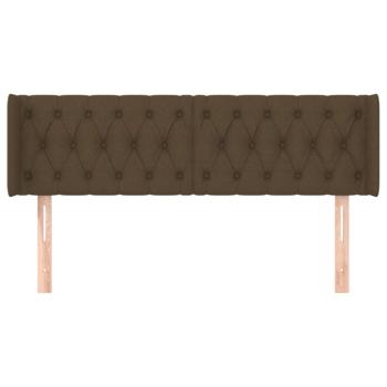 Kopfteil mit Ohren Dunkelbraun 147x16x78/88 cm Stoff